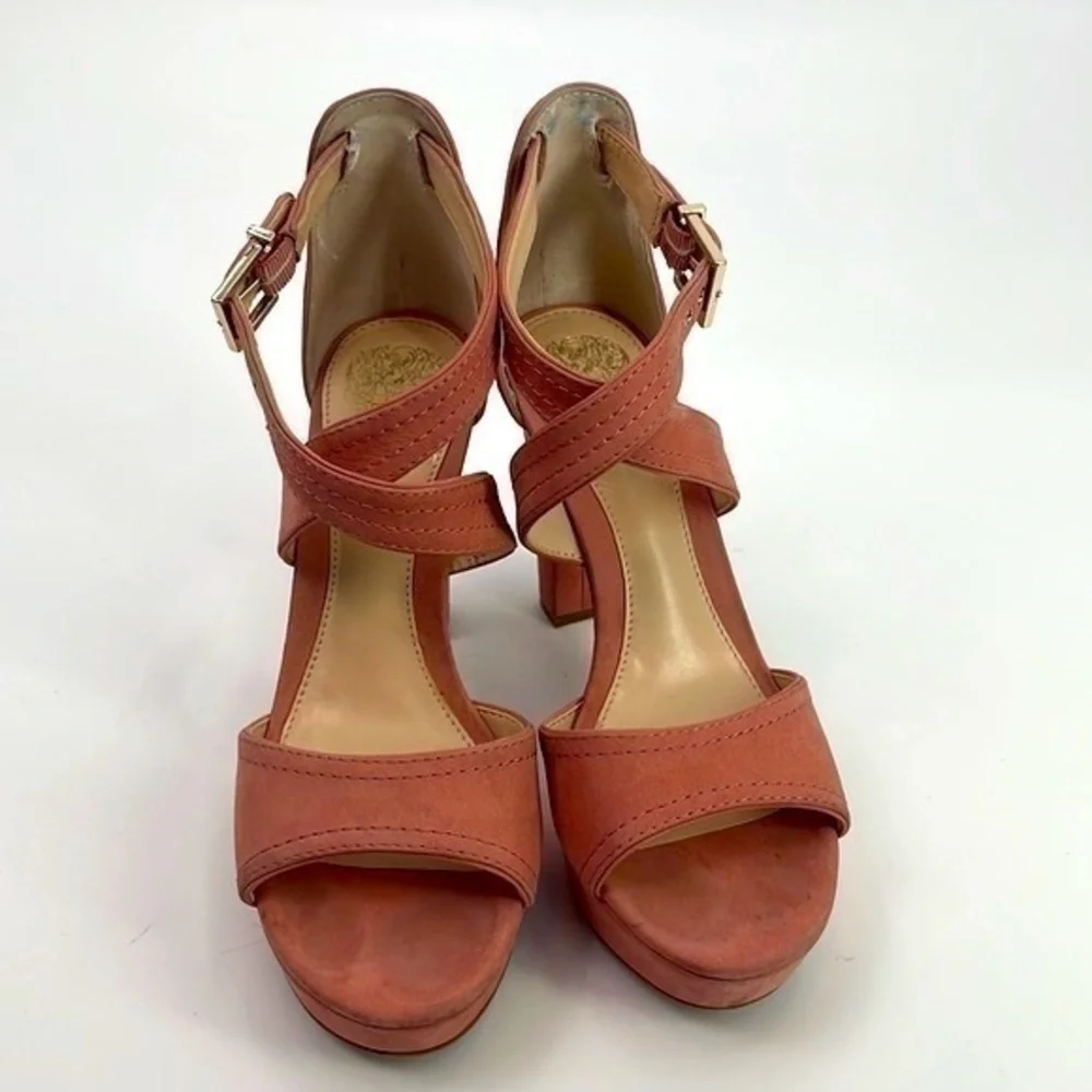 Vince Camuto pink suede platform shoes size 7 “Shayla”